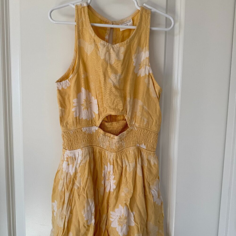 Abercrombie Kids Yellow Floral Cutout Romper - Size 7/8 - Picture 2 of 5